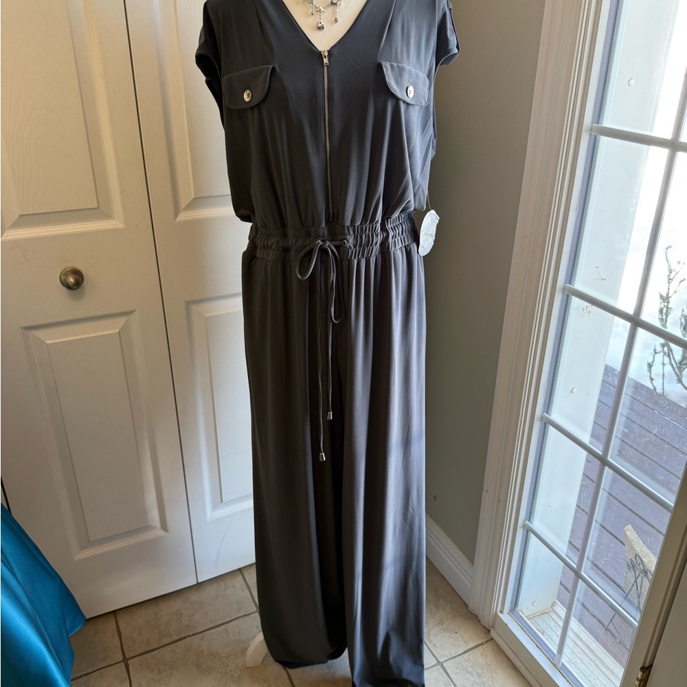 Emma & Michele Charcoal Maxi Jumpsuit